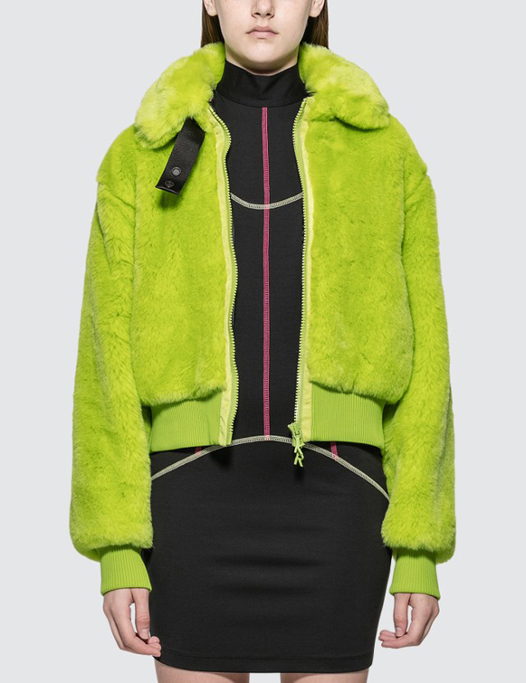 Smile Jac Fur Collar Bomber Jacket (1)